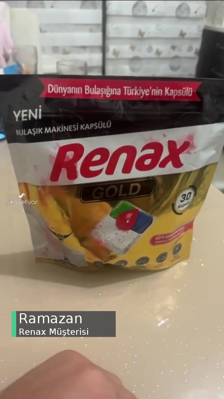 Renax Bulaşık Makinesi Kapsülü Boya Veriyor videonun kapak resmi