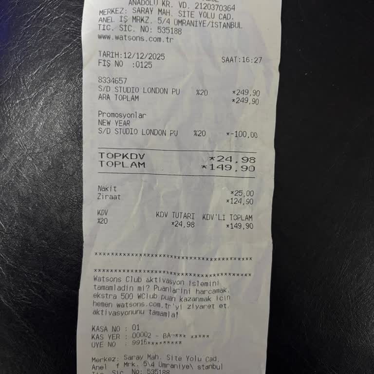 Watsons Forum İstanbul'da Etiket Fiyatı Ve Personel Tutumu Mağaza Deneyimimi Olumsuz Etkiledi