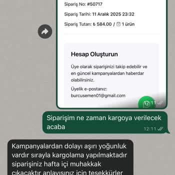 Siparişimle İlgili Bilgilendirme Eksikliği Ve İade Talebim Hakkında Mağduriyet