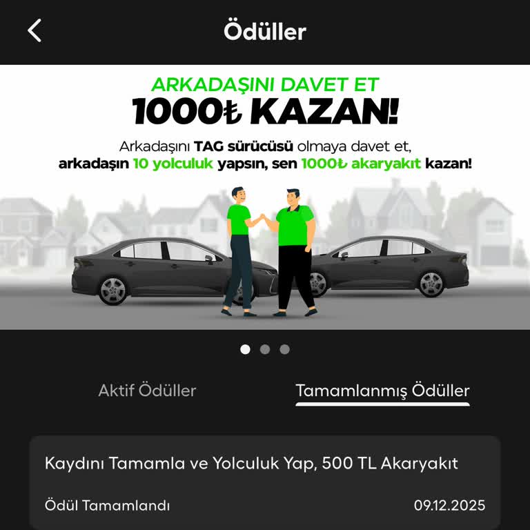Kampanya Şartlarını Sağlamama Rağmen 500 TL Akaryakıt Ödülüm Tanımlanmadı