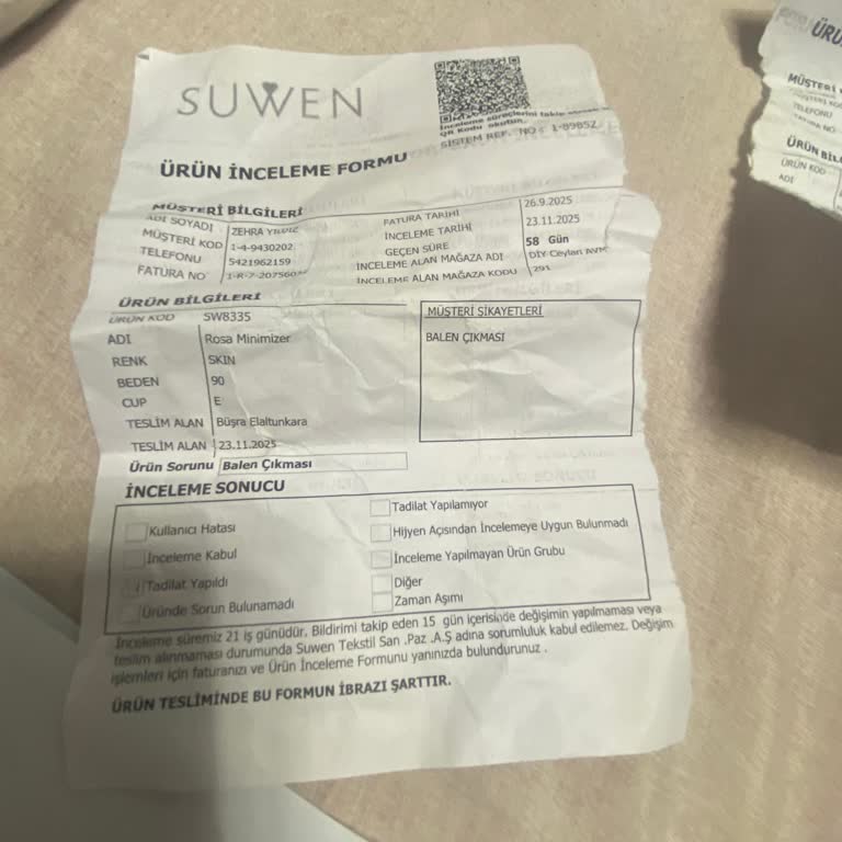 Garanti Süresi İçinde Deforme Olan Ürüne Yetersiz İlgi Ve İletişimsizlik