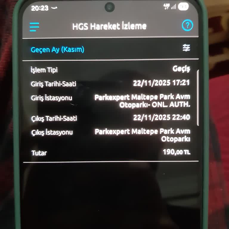 Maltepe Park AVM'de HGS İle Bilgim Dışında Otopark Ücreti Kesildi