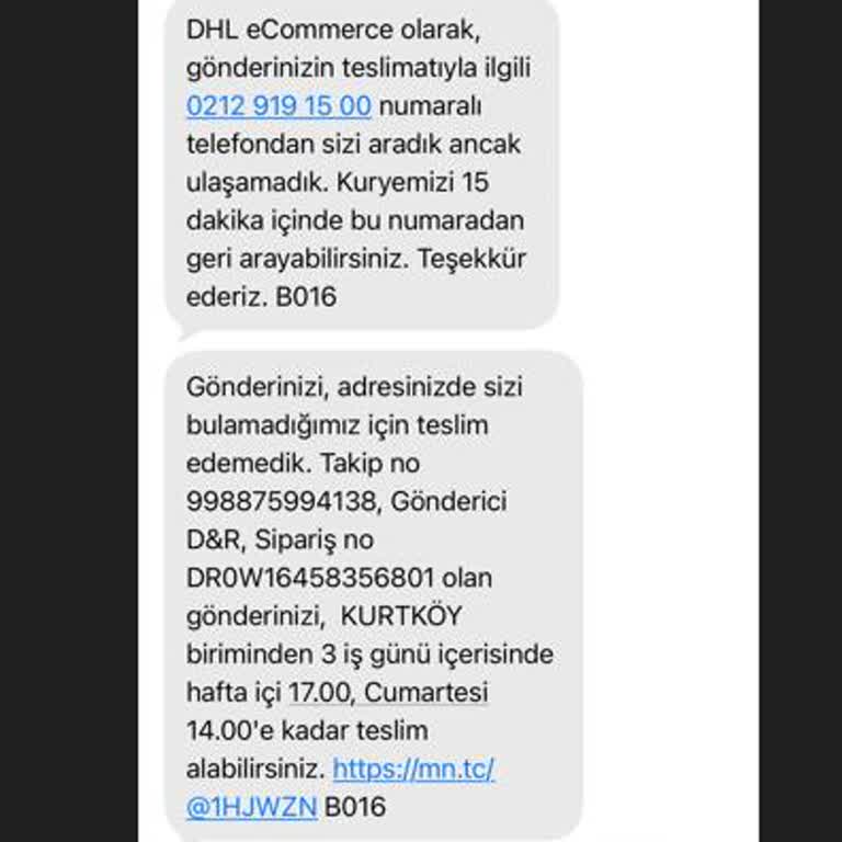 DHL Teslimat İçin Bekliyorum
