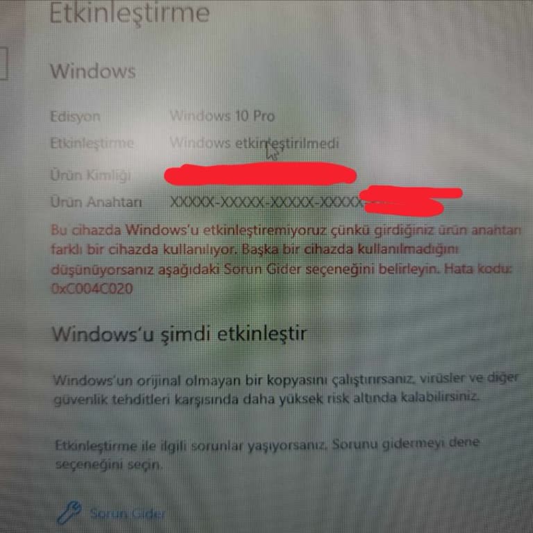 Aldığım Windows 11 Lisans Anahtarı Çalışmıyor Trendyoldan Çözüm Bekliyorum