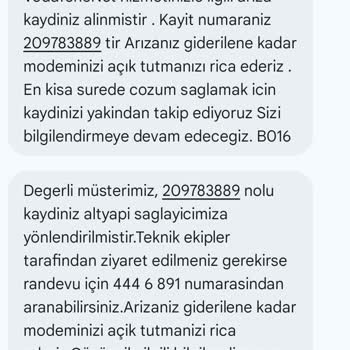 Vodafone Net'te Sürekli Kopma Ve Yanlış Bilgilendirme Nedeniyle Mağduriyet