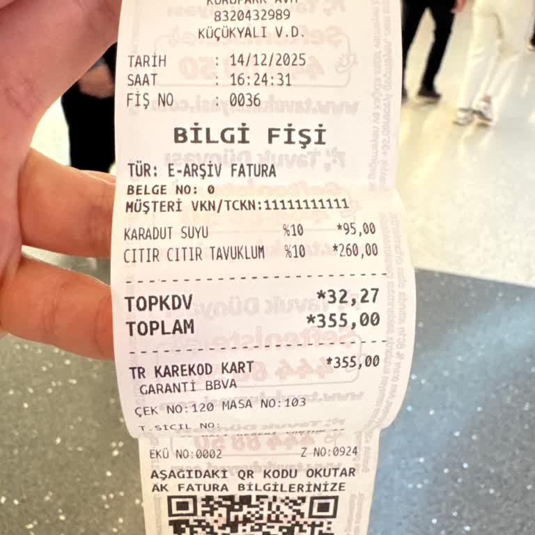 Bursa Korupark Tavuk Dünyası'nda Geciken Ve Soğuk Servis Nedeniyle Yaşanan Mağduriyet