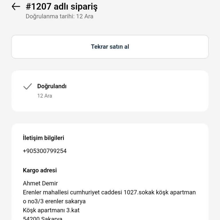 Siparişime Dair Bilgi Ve Kargo Sürecinde Tamamen Yalnız Bırakıldım
