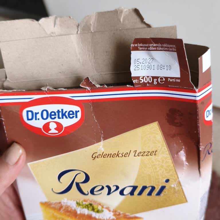 Son Kullanma Tarihi Geçmemiş Dr. Oetker Revani Karışımında Yoğun Koku Ve Kabarmama Sorunu
