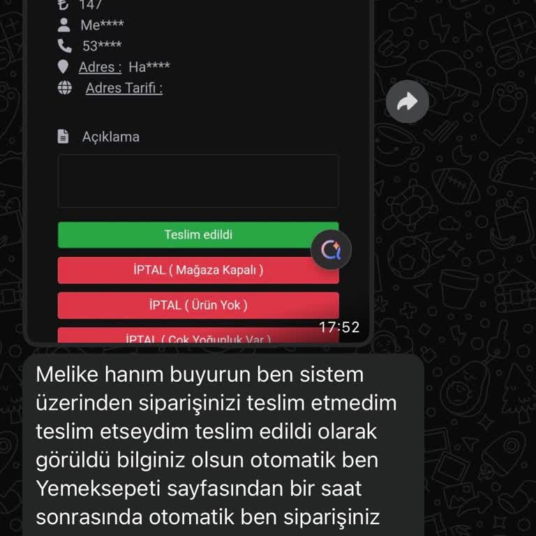 Teslim Edilmeyen Siparişin 'Teslim Edildi' Olarak İşaretlenmesi Ve İptal Hakkının Engellenmesi
