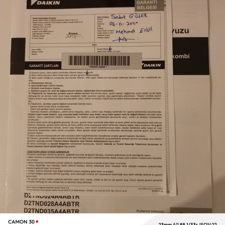 Garanti Kapsamındaki Ürünümdeki Arızanın Ücretli Değişimle Giderilmek İstenmesi