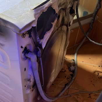 Çamaşır Makinesi Arızası Nedeniyle Banyoda Yangın Ve Mağduriyet