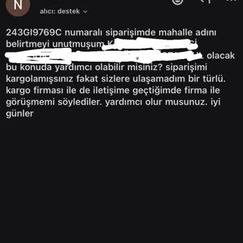 Adres Düzeltme Talebime Hiçbir Şekilde Dönüş Yapılmadı, Sorunu Kendi Çabamla Çözmek Zorunda Kaldım