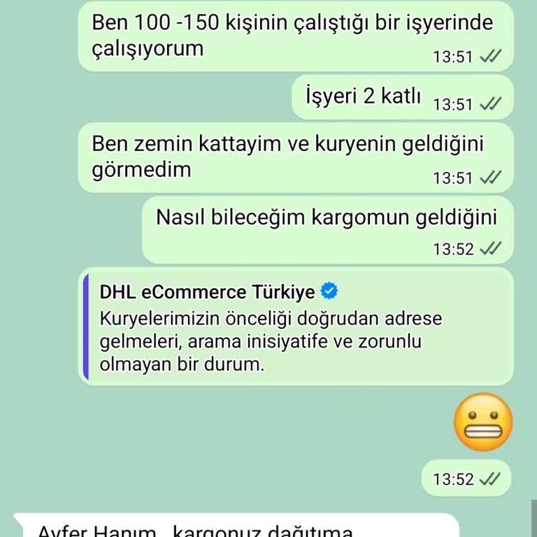 DHL Kargo Teslimatında İletişim Eksikliği Ve Yetersiz Destek Deneyimi