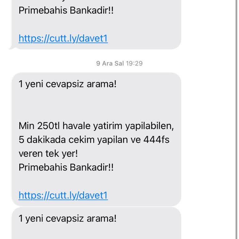 Primebahis'ten Israrcı Ve Tehdit İçeren SMS Ve Aramalar