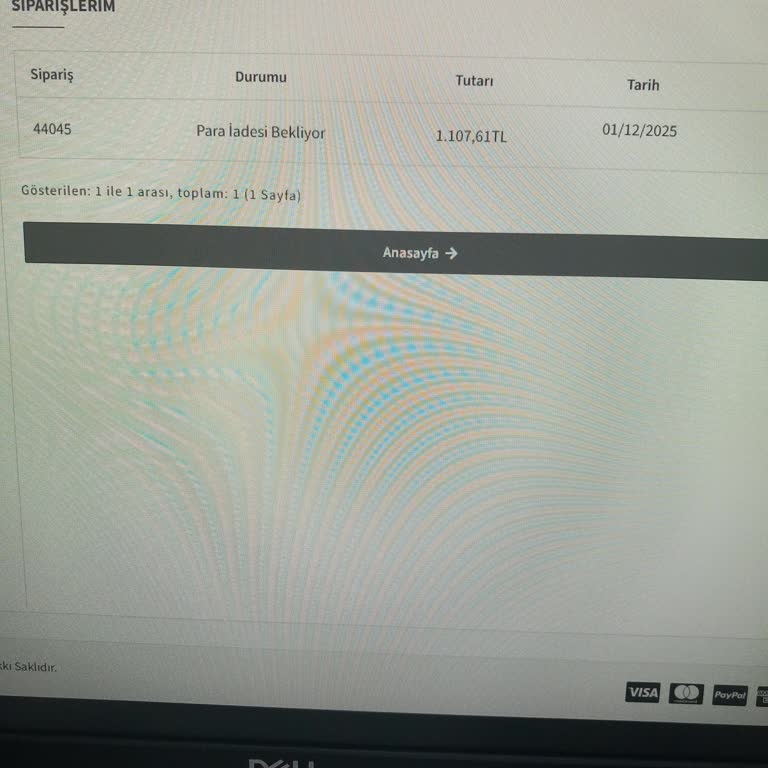 İptal Edilen Siparişimde İade Ve İletişim Sorunu