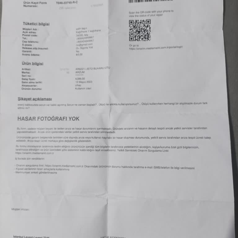 Garanti Kapsamında Ürün Değişimi Yerine Ek Ücret Talebi Ve Uzayan Mağduriyet