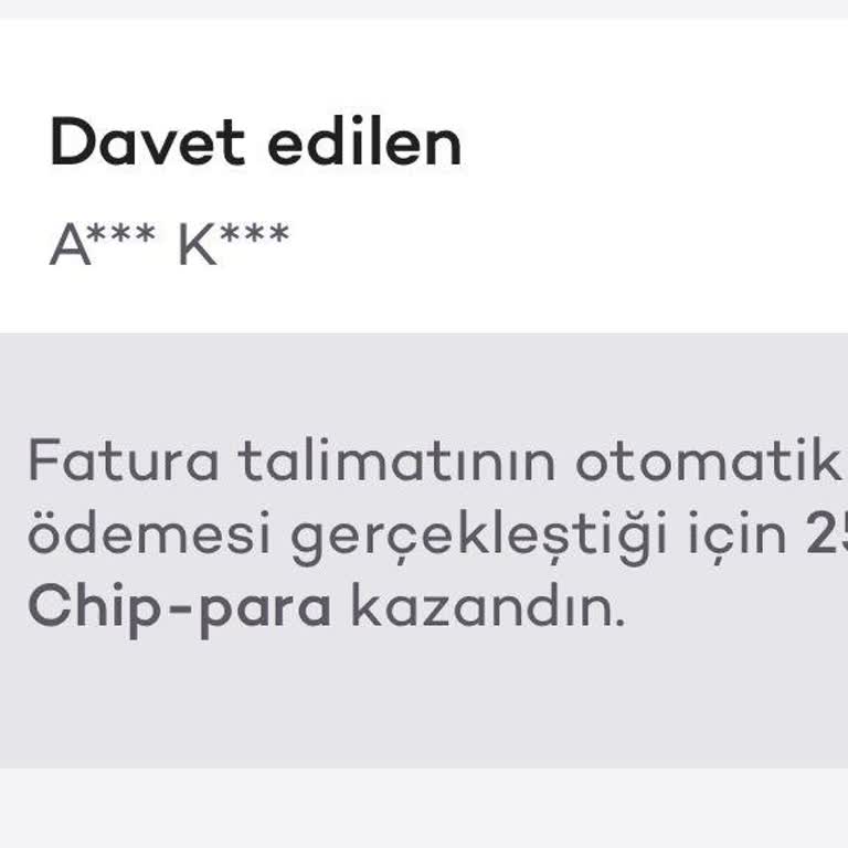 Akbank Davet Kodu Kampanyasında Chip Para Hakkım Tanımlanmadı