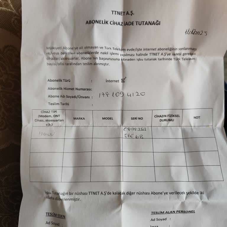Altyapı Olmayan Adreste Türk Telekom Aboneliğimin İptali Engellendi: Evrak Teslimine Rağmen Mağduriyet Yaşadım