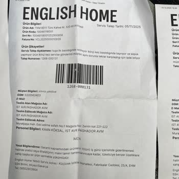 Kahve Makinesinde Sürekli Arıza Ve Yetersiz Servis Desteği Deneyimi