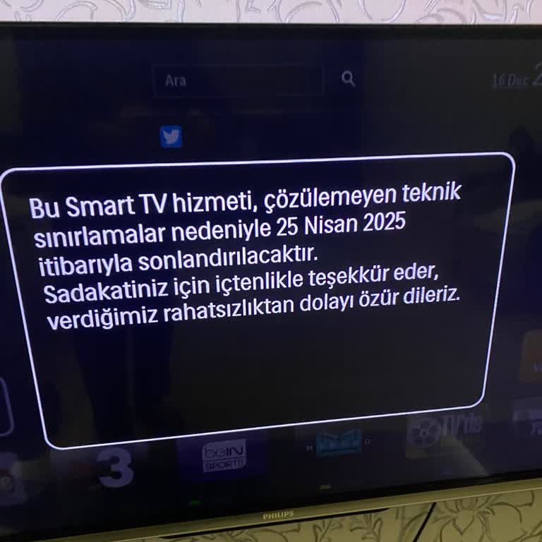 Philips Televizyonumun Yazılım Desteği Kesildi, Smart Özellikler Kullanılamıyor