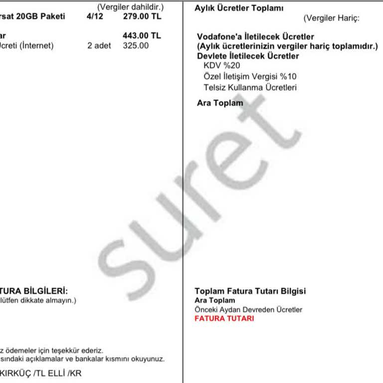 Vodafone Ev İnterneti Kesintileri Nedeniyle Oluşan Mobil İnternet Aşım Ücretinin İadesini Talep Ediyorum