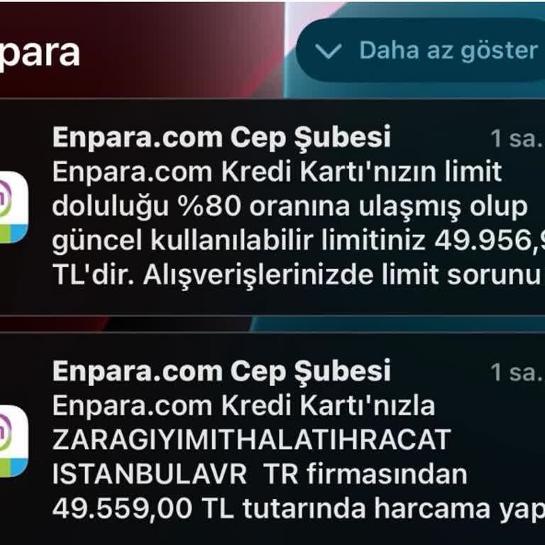 Enpara Kredi Kartımdan Bilgim Dışında Yüksek Tutarda İşlem Ve Yetersiz Güvenlik Önlemleri