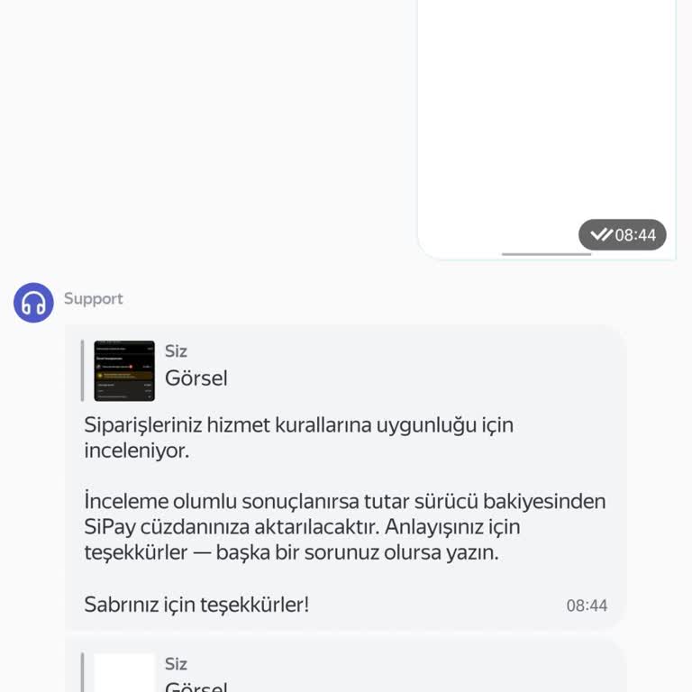 Yandex Pro Yolculuk Ücretim Hesabıma Yatmadı, Mağduriyet Yaşıyorum