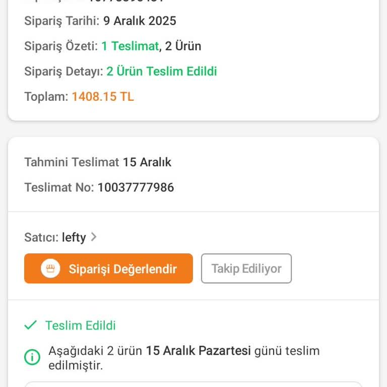 Eksik Teslimat Sonrası Mağduriyetim Giderilmiyor
