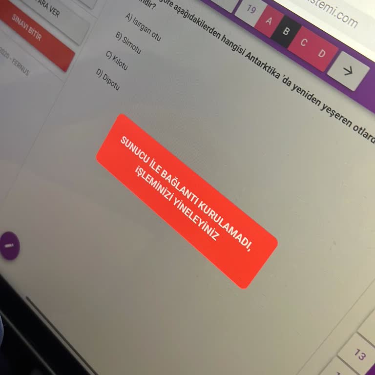 Sınav Sistemi Hatası Nedeniyle Çocuğumun Sınavı Kaydolmadı Ve Mağduriyet Yaşadık
