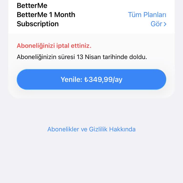 Üyelik Bitmesine Rağmen Betterme'den Haksız Otomatik Ödeme Ve İade Sorunu