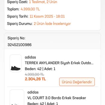Yanlış Gönderilen Ayakkabı Ve Eksik İade Sonrası Mağduriyetim Giderilmiyor