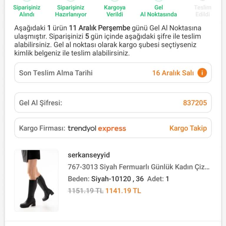 Siparişim Gel-Al Noktasında Görünmesine Rağmen Teslim Edilemedi, Ücret İadesi Bekliyorum