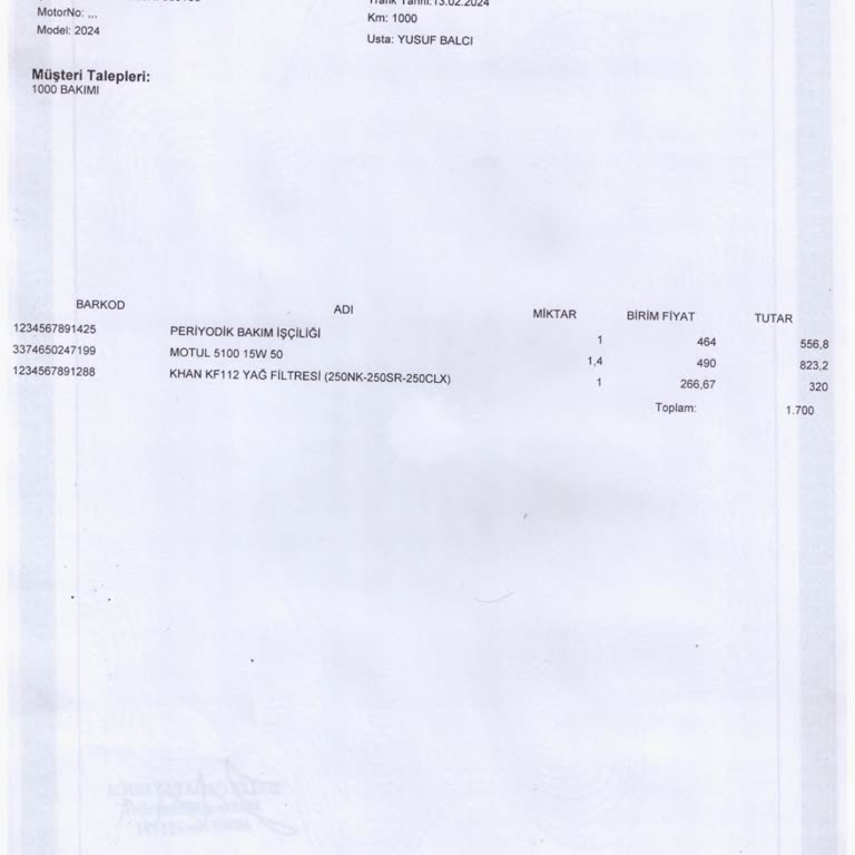 Yetkili Serviste Bakımı Yapılan Motosikletimin Motor Arızası Garanti Kapsamında Değerlendirilmiyor