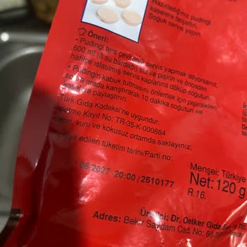 Dr. Oetker Çilekli Pudingde Köpürme Ve Kıvam Sorunu Nedeniyle Güven Kaybı