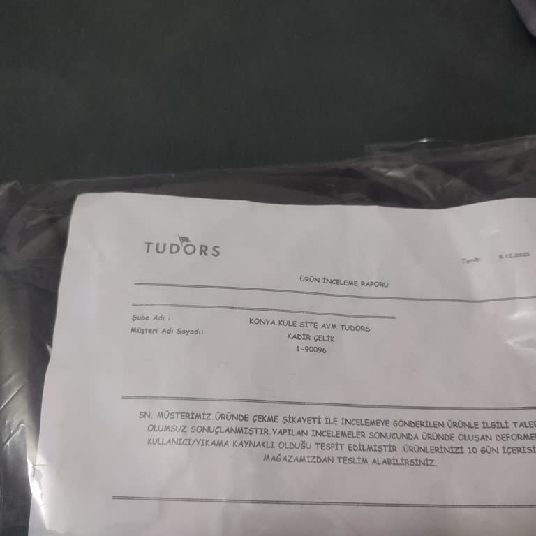 Tudors Kazak İlk Yıkamada Çekti Müşteri Hizmetleri Çözüm Sunmadı