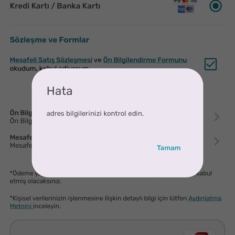 Watsons Uygulamasında Mağazadan Teslimat Seçeneği Sürekli Hata Veriyor, Siparişimi Tamamlayamıyorum