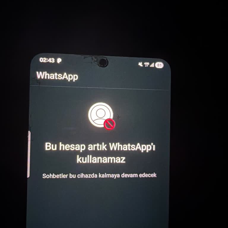 İş Hattıma Bağlı WhatsApp Hesabımın Sebepsiz Askıya Alınması Mağduriyet Yarattı
