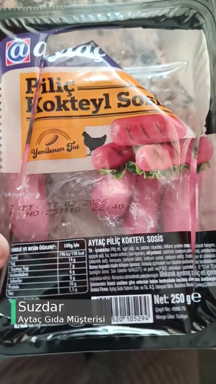 Aytaç Sosis Şikayeti videonun kapak resmi