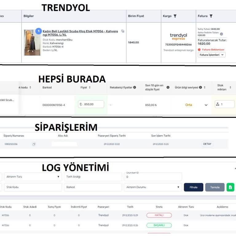 Ticimax Stok Entegrasyon Sorunu Acil Çözüm Bekliyor