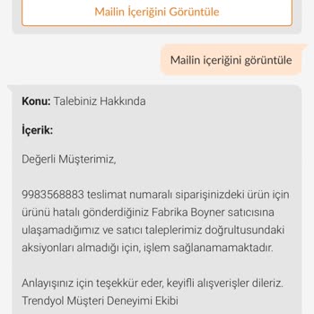 Yanlışlıkla Gönderilen Ürünün İadesi Veya Ücretinin Ödenmemesi Nedeniyle Mağduriyet Yaşıyorum