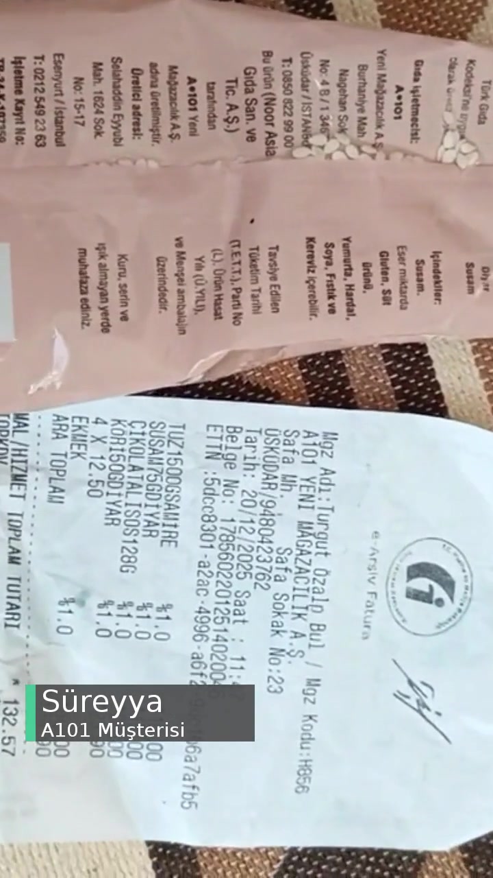 A101 Almış Olduğumuz Gıda Ürününün Bantlı Olması videonun kapak resmi