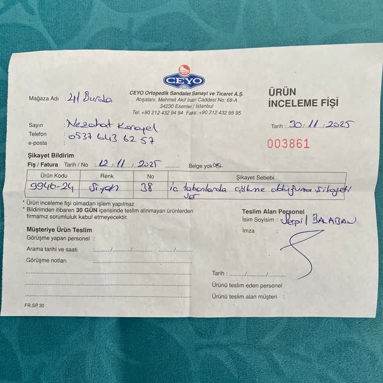 Kısa Sürede Bozulan Ortopedik Terliğe Çözüm Sunulmaması Mağduriyet Yarattı