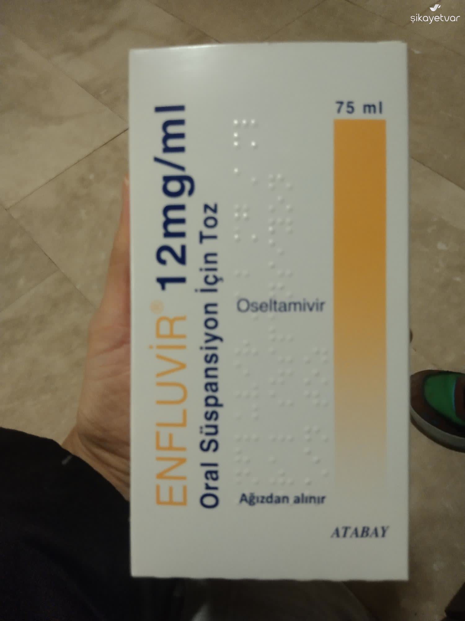 Atabay İlaç Firması Enfluvir Şurup Kullanımında Beklenmeyen Yan Etki Ve ...