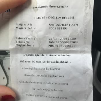 Geçerli Değişim Fişine Rağmen Ürün Değişimi Yapılmadı