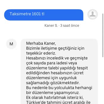 Uber'de Fazla Ücret Ve İtirazımın Dikkate Alınmaması