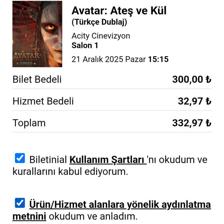 Yanlış Tarihli Bilet Nedeniyle Filme Giremedim, Ücret İadesi İstiyorum