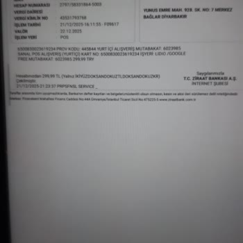 İzinsiz Sanal Pos İşlemleriyle Hesabımdan Para Çekildi