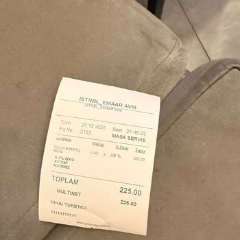 Emaar Şubesinde Düşük Ürün Kalitesi Ve Eksik Porsiyon Deneyimi