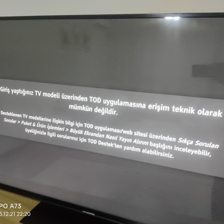 Grundig Televizyonumda TOD Ve Bein Connect Uygulamalarının Desteklenmemesi Nedeniyle Yaşadığım Mağduriyet