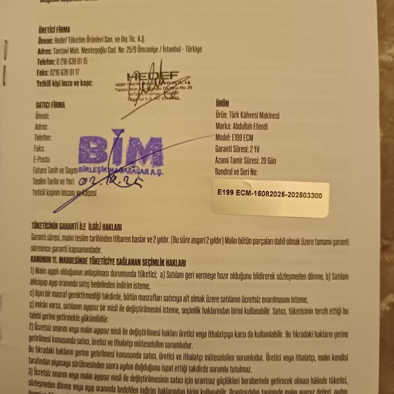 Kısa Sürede Arızalanan Kahve Makinesi İçin Mağduriyetimin Giderilmesini Talep Ediyorum